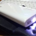 アンカーの大容量モバイルバッテリー　LEDライト付き